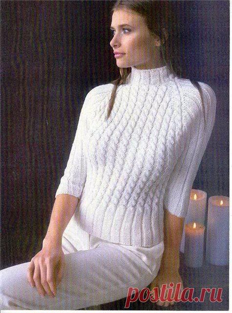 Пуловер. Спицы.