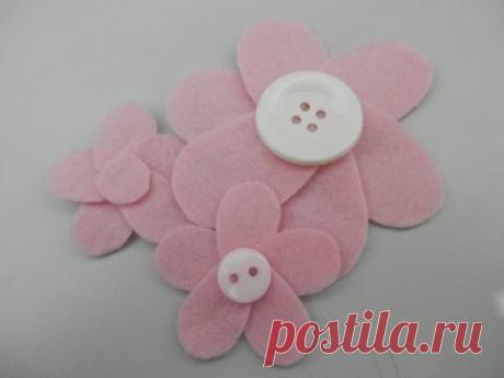 Flor de feltro 8 "sem costura"
