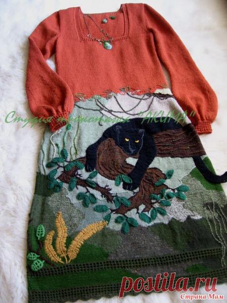 Платье &quot;ЧЕРНАЯ ПАНТЕРА&quot;: фотография в альбоме СТУДИЯ ТРИКОТАЖА &quot;АКИМА&quot; - Страна Мам