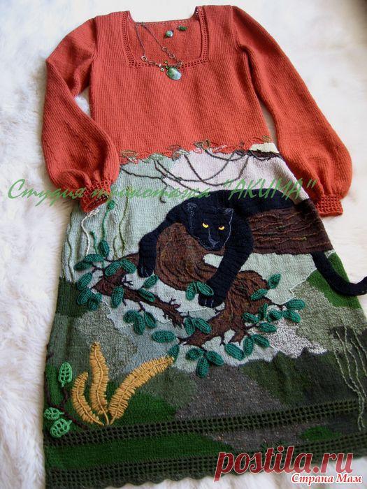 Платье "ЧЕРНАЯ ПАНТЕРА": фотография в альбоме СТУДИЯ ТРИКОТАЖА "АКИМА" - Страна Мам