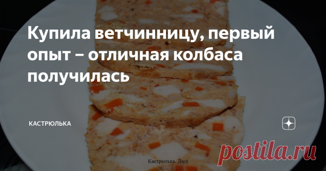 Купила ветчинницу, первый опыт – отличная колбаса получилась
