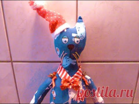 Котик из ткани. Как сшить прикольного мягкого котика! Cat made of fabric.