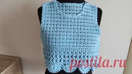 Летний топ крючком