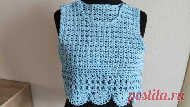 Летний топ крючком