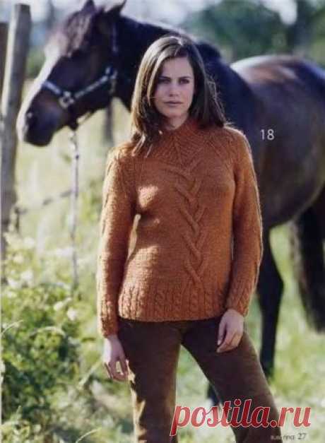 Джемпер BOSTON Пуловеры, свитера, джемпера женские спицами и крючком, модные модели с переводом описаний и схем.