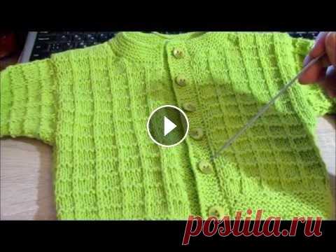 Простая кофточка для малыша спицами. Baby jacket knitting. В этом видео вяжем кофточку для малыша. Всё очень подробно рассказано и показано. Узор разбираем здесь:...