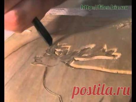 Плоскорельефная резьба по дереву: техника и рисунки | ВИДЕО онлайн