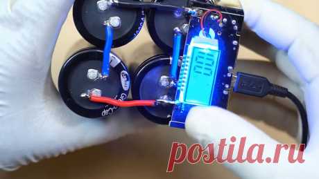 Power bank на суперконденсаторах своими руками Суперконденсаторы имеют колоссальную емкость по сравнению с обычными конденсаторами. Обладают они также рядом преимуществ и перед литии-ионными аккумуляторными батареями, такими как: не боятся низких температур, не боятся полного разряда. Все это заставило меня сделать повер банк на