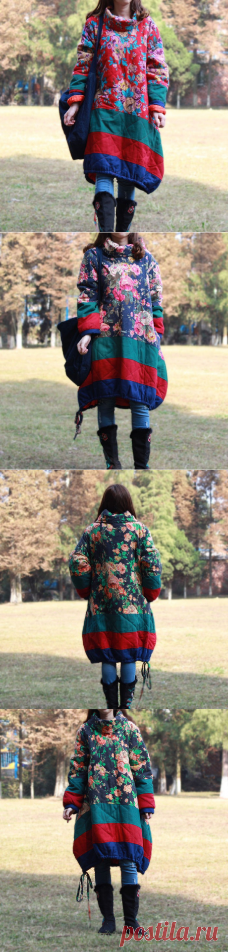 Новый Зима 2016, 100% хлопок и лен платье пальто свободные большой ярдов его ватные Женский Длинные одежда из хлопка купить на AliExpress