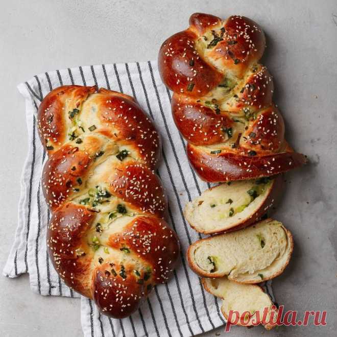 Хала с зелёным луком 🍞🍞🍞