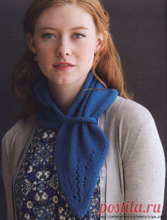 Декоративный кружевной шарфик. Спицами. Без перевода. / Обсуждение на LiveInternet - Российский Сервис Онлайн-Дневников
