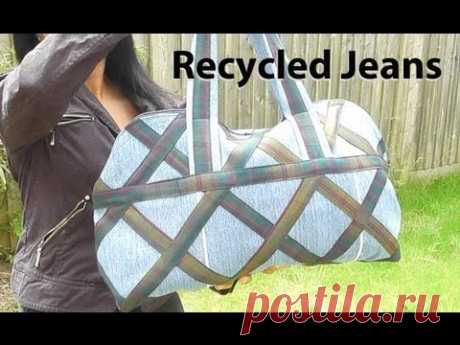 Country Designer Bag / Recycled jeans / DIY Bag Vol 5 - YouTube