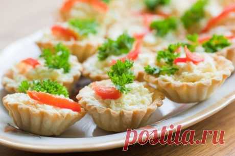 Новогодние тарталетки с мясом криля — Домашняя кулинария