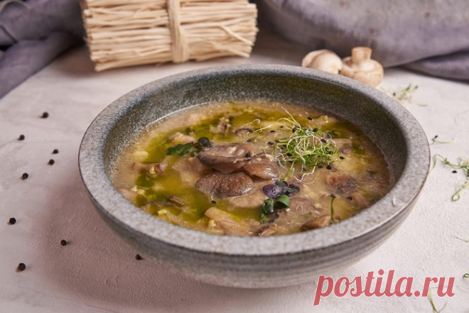 Грибной суп в горшочке - Очень вкусно