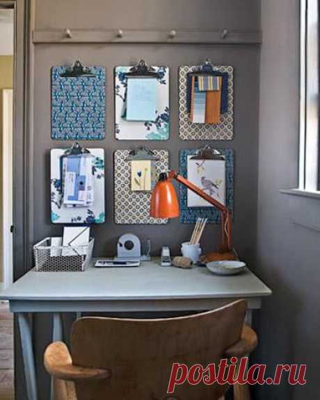 Храните бумаги на стене, прикрепив их к планшетам с зажимами - 30 способов преобразовать рабочее место - образ жизни | msn
