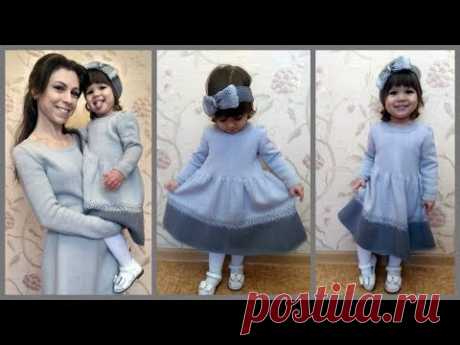 Платье для девочки спицами.Часть1/Dress for girls spokes. Part1