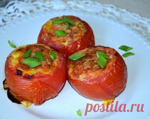 Запеченные фаршированные помидоры