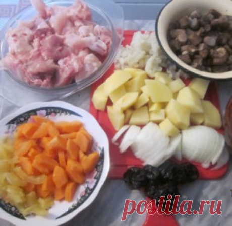 Курица в горшочке