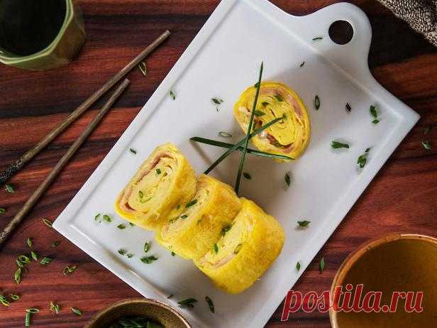 Japanese-Style Ham and Cheese Omelet Get Japanese-Style Ham and Cheese Omelet Recipe from Food Network