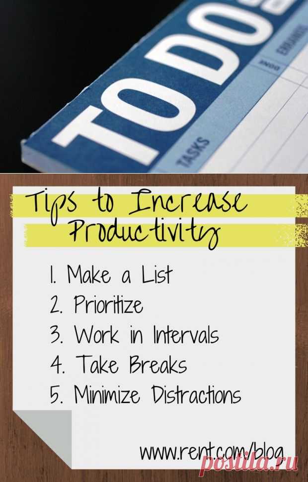 5 Tips to Increase Your Productivity - Rent.com Blog