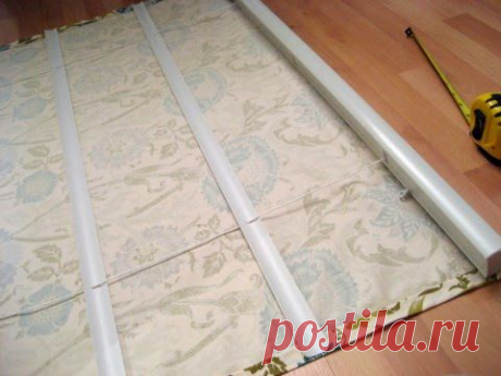 Шторы, пошив своими руками.: Римская штора из жалюзи.