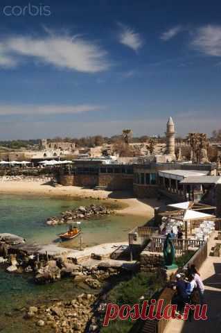 Caesarea, Yisra'el, North Coast ~ Ruins of port built by Herod the Great in 22 bc.  |  Pinterest • Всемирный каталог идей