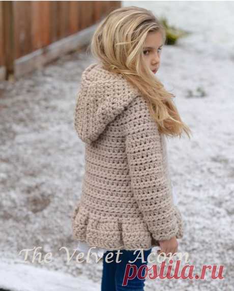 CROCHET PATTERN-The Veilynn Sweater (2, 3/4, 5/7, 8/10, 11/13, 14/16, S/M, L/XL sizes)