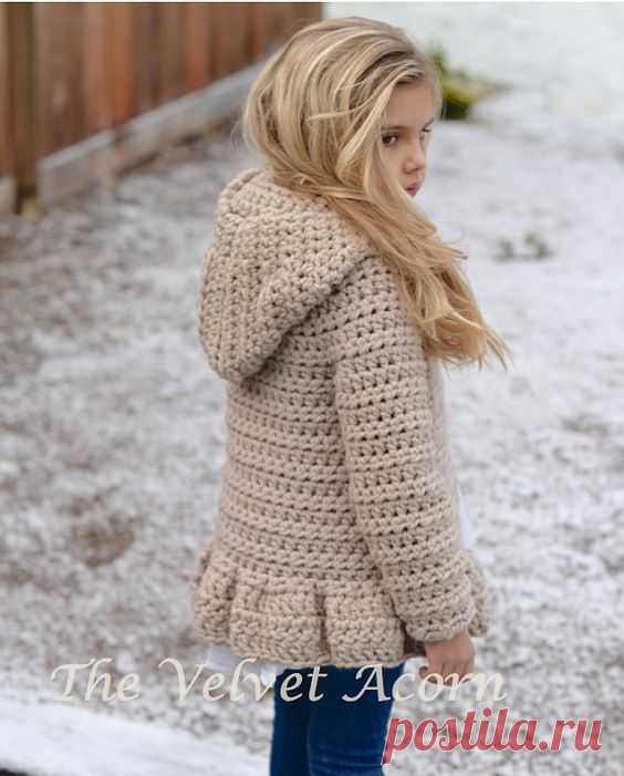 CROCHET PATTERN-The Veilynn Sweater (2, 3/4, 5/7, 8/10, 11/13, 14/16, S/M, L/XL sizes)