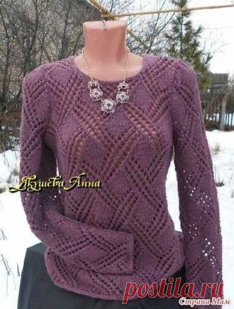 Ажурная кофточка спицами / Вязание как искусство!