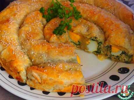 Пирог со шпинатом и яйцами Кулинарный рецепт