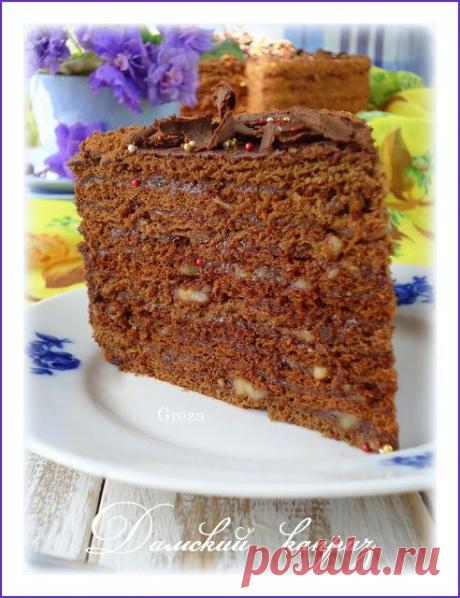 ТОРТ *ДАМСКИЙ КАПРИЗ* -ШОКОЛАДНО-МЕДОВО-ОРЕХОВЫЙ.