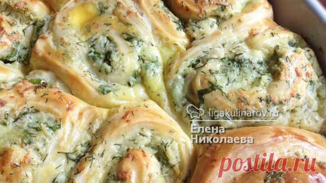 Пирог "Сырные булочки" – рецепт с фото от Лиги Кулинаров, пошаговый рецепт