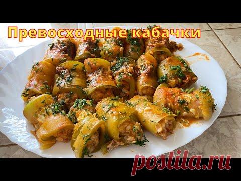 Превосходные голубцы из кабачков в сковороде. Готовить очень просто.