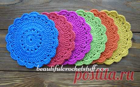 Crochet Coaster Free Pattern | Beautiful Crochet Stuff