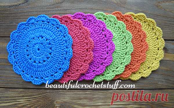Crochet Coaster Free Pattern | Beautiful Crochet Stuff
