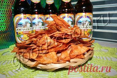 Хорошая кухня - чипсы из лаваша (соленые). Кулинарная книга рецептов. Салаты, выпечка.