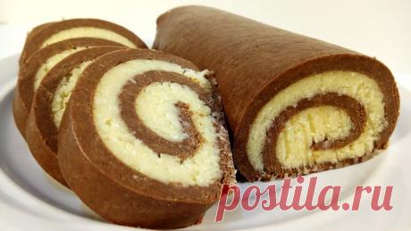 Очень Вкусный рулет Баунти. Без выпечки всего лишь за 15 минут - Простые рецепты Овкусе.ру