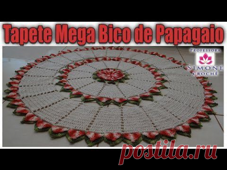 Tapete Redondo Bico Papagaio Parte 2 - Professora Simone