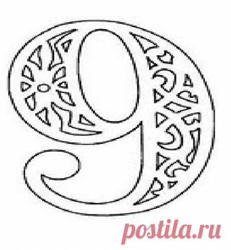 Цифры на Новый год 2018 для вырезания на окно, шаблоны для распечатки вытынанки