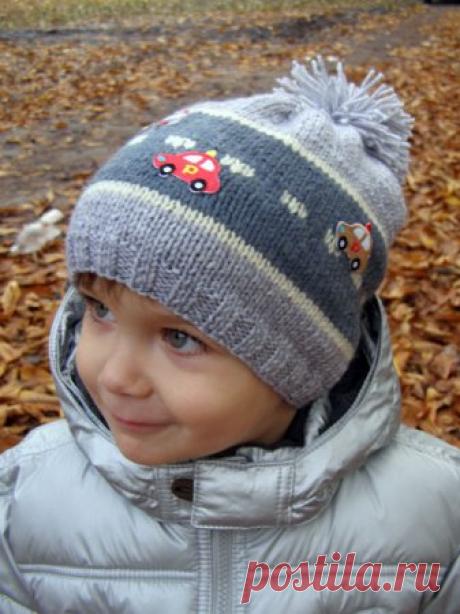 серая вязаная шапочка » Петля - вязание на все случаи жизни!