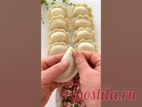 Лепим пельмени или вареники красиво #мастеркласс #пельмени #вареники