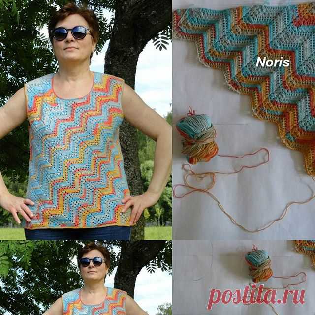 Топ зиг-заг для моей сестрички. #kharlova_crochet