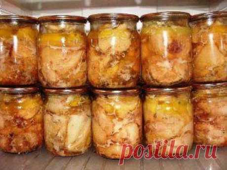 Домашняя куриная тушенка
