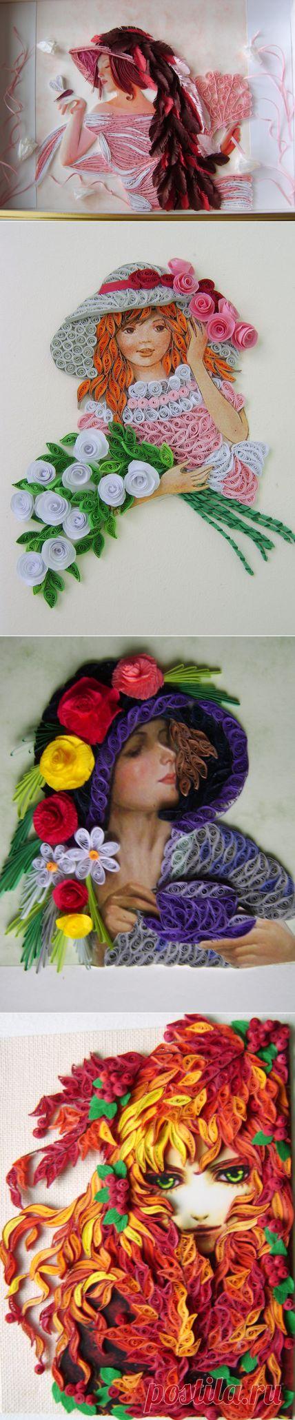 (+1) тема - Работы Евгении Евсеевой в технике квиллинг | Очумелые ручки