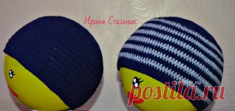 Шапочка для мальчика. Работа Ирины Стильник - вязание крючком на kru4ok.ru