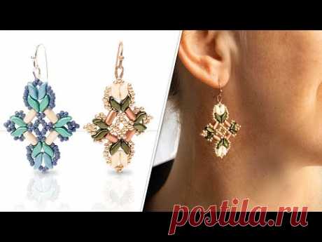 Ginger Flower Earrings - DIY Jewelry Making Tutorial by PotomacBeads