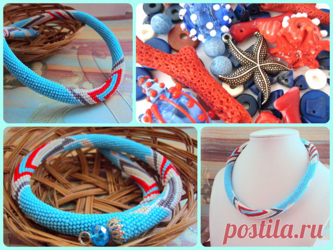 Жгут "Коралловый риф" | biser.info - всё о бисере и бисерном творчестве