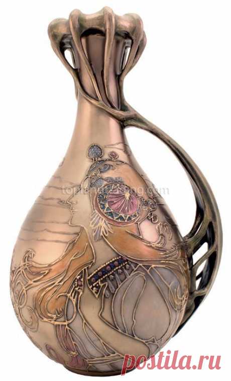 Art Nouveau Mucha Lady Vase