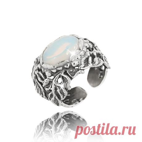 Кольцо с лунным камнем (посеребрение), Magia di Natura (Арт.: 55765-99529) купить по выгодной цене в Интернет-магазине Море блеска