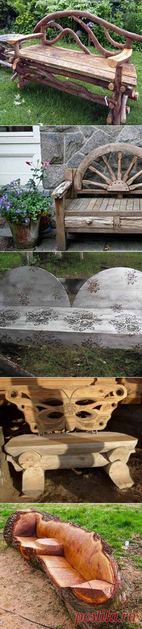 Садовые скамейки, изготовленные дачниками — Делаем руками